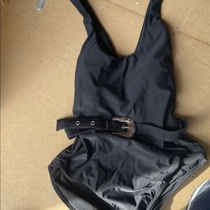 No Boundaries Black Swimsuit with Belt
